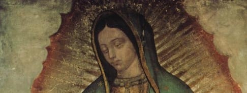 A close-up picture of Our Lady of Guadalupe.