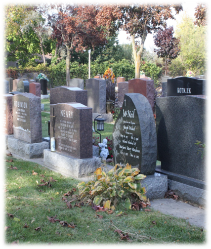 Tombstones at St. John's Cemetery